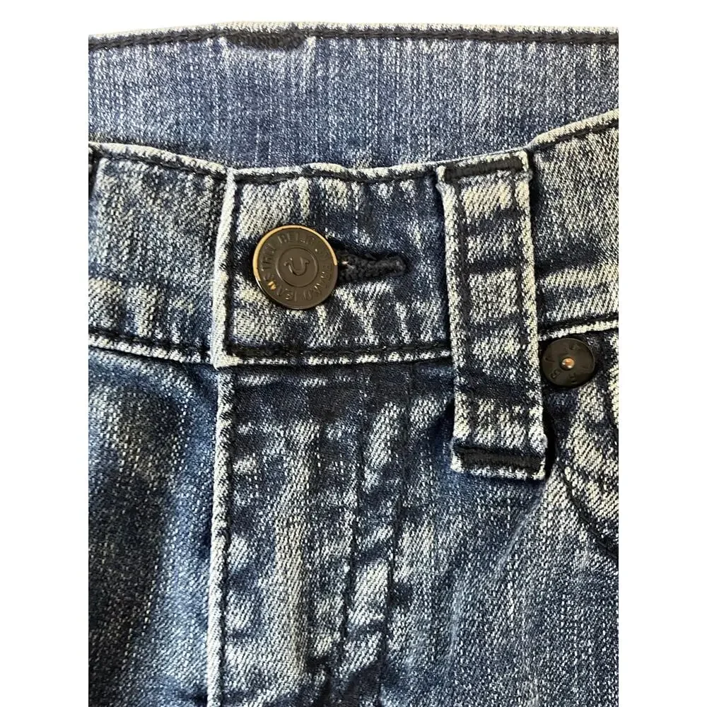 True Religion Men’s Ricky Straight Jeans Size 31 Blue Acid Wash
